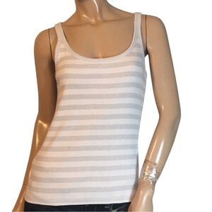 B2- New York & Company - Comfort Zone Metallic Stripe Tank - Size Large